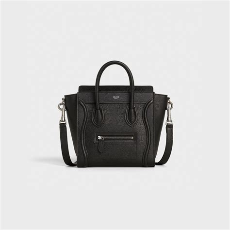 celine black luggage nano|Celine nano luggage shoulder bag.